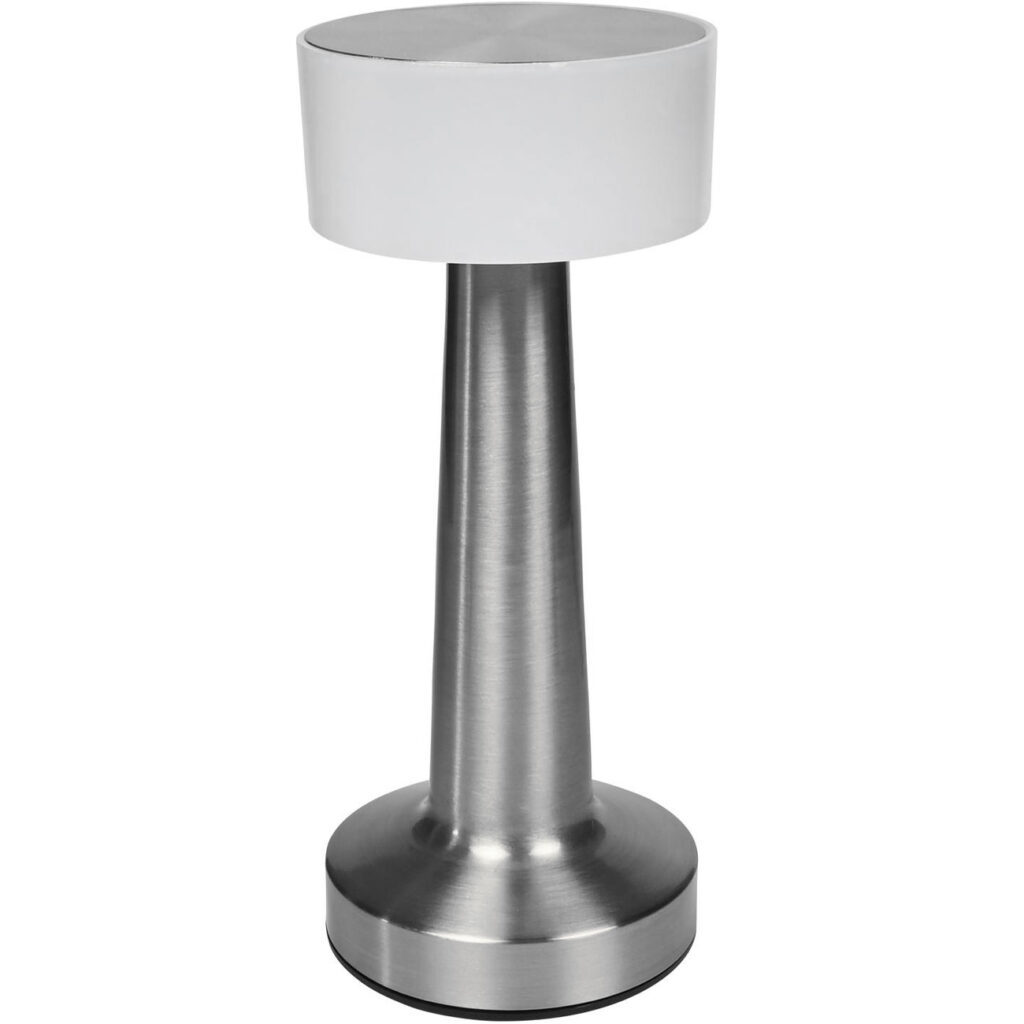 LED-Tischlampe Silber-Optik, Touch-Steuerung