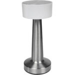 LED-Tischlampe Silber-Optik, Touch-Steuerung