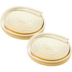 D-Profil Zugluft Dichtungsstreifen, 4er-Set, weiss, 3m x 9mm x 4mm, selbstklebend