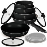 Design Kochset inkl. Smart Lids, 12-teilig, mattschwarz