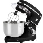 Küchenmaschine, mattschwarz, 6 l Edelstahl-Schüssel, 1300 W