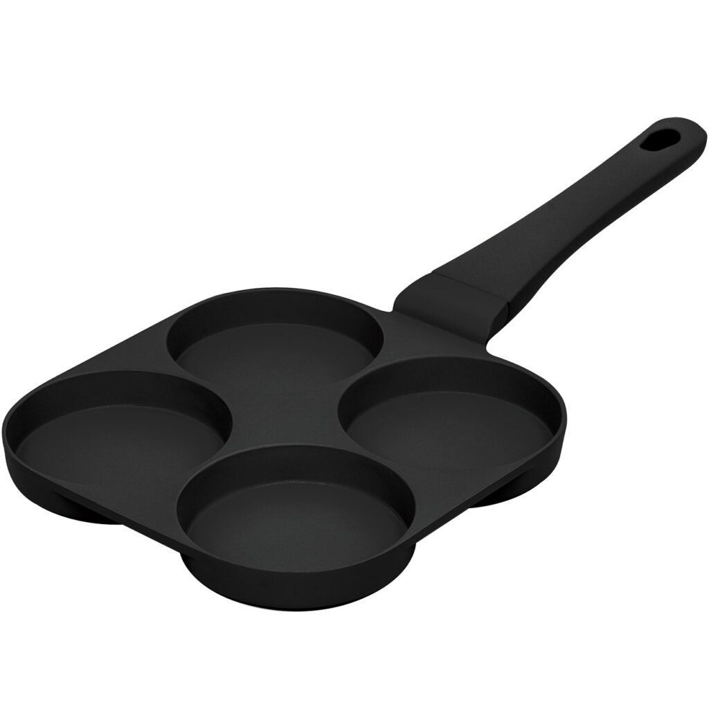 4-Loch-Pfanne, mattschwarz, Ø 20 cm 4-Loch-Pfanne, mattschwarz, Ø 20 cm