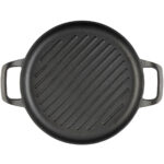 Grillplatte aus Gusseisen mit Griffen, rund, Ø 25 cm