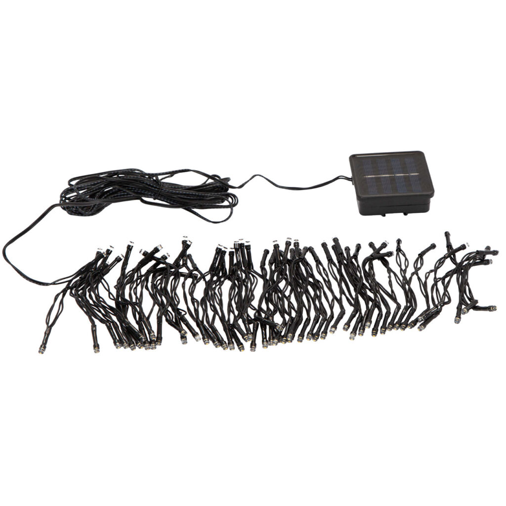 Solar Lichterkette ca.12,5 m,100 warmweisse LEDs mit 8 Modi & Dämmerungssensor Solar Lichterkette ca.12,5 m,100 warmweisse LEDs mit 8 Modi & Dämmerungssensor