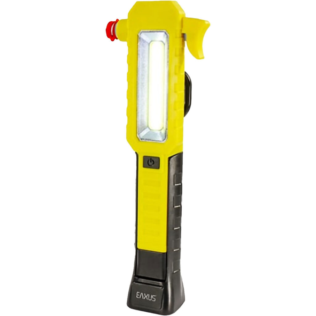 Kfz-Taschenlampe ProGuard mit Notfall-Hammer, Gurtschneider, Haken & Magneten