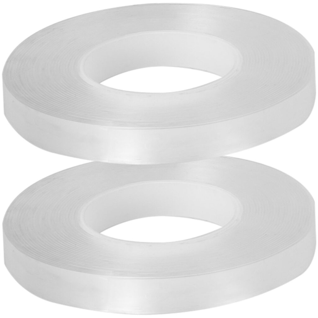 2er-Set Transparentes Nano Klebeband, L 5m x B 10 mm