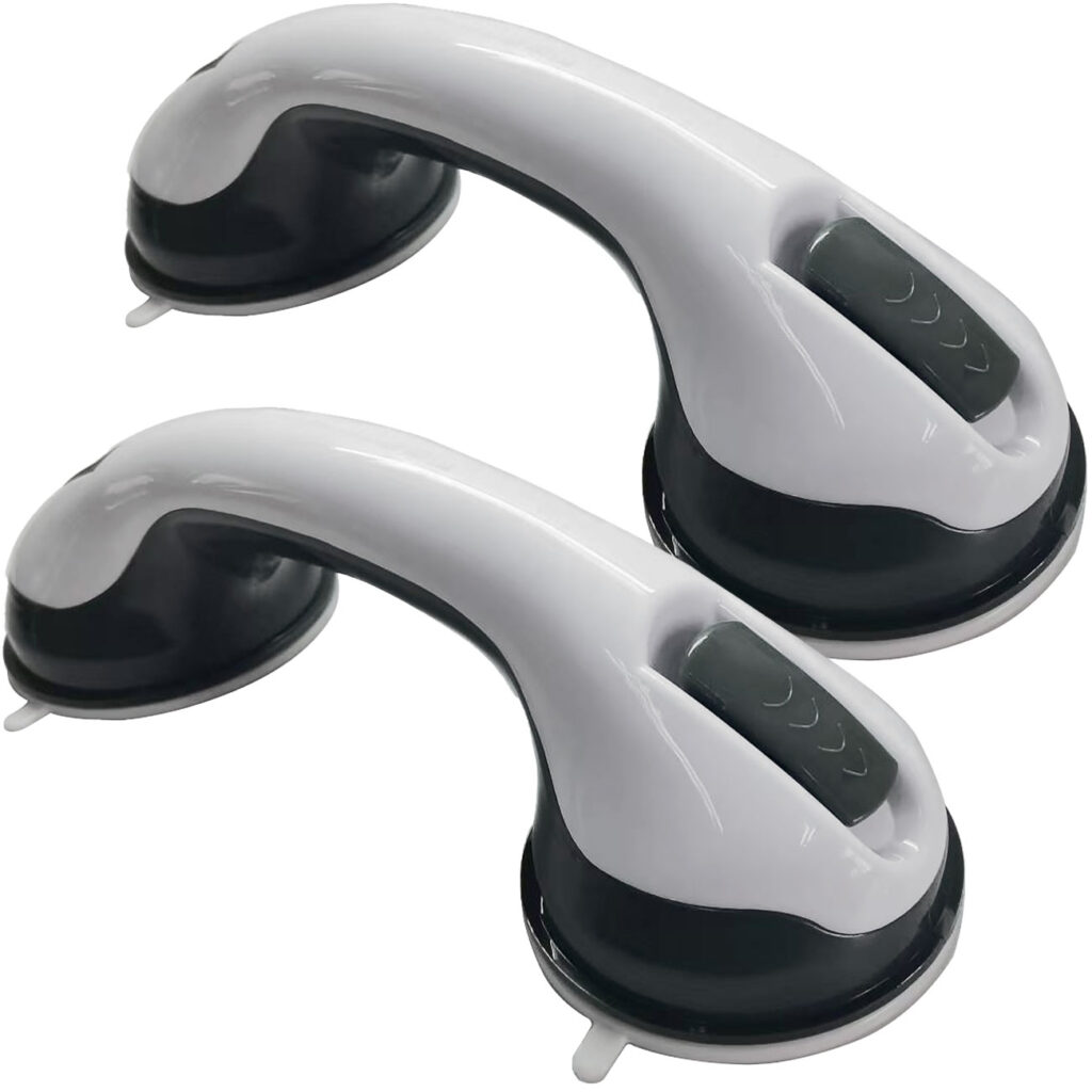 2er-Set Haltegriff mit Saugnäpfen, weiss-grau 2er-Set Haltegriff mit Saugnäpfen, weiss-grau