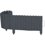 Beetumrandung aus Holz, Beeteinfassung dunkelgrau, 200 x 20/35 cm Beetumrandung aus Holz, Beeteinfassung dunkelgrau, 200 x 20/35 cm