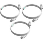 3er-Set USB-C Ladekabel, PD, weiss, 1,5 m