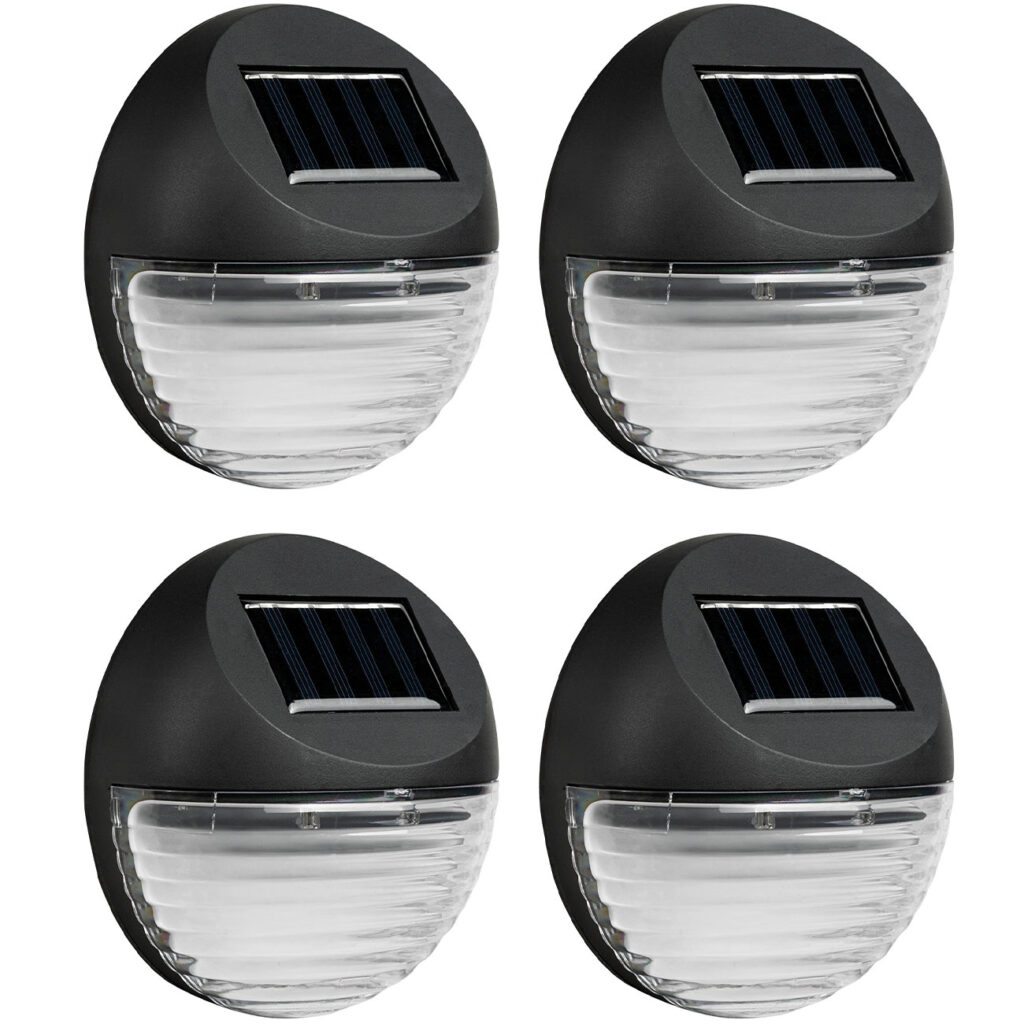 4er-Set Solar LED Wandleuchte & Zaunleuchte 4er-Set Solar LED Wandleuchte & Zaunleuchte