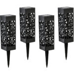 4er-Set Solar Schattenlampe mit Erdspiess