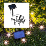 LED Solar Pflanzenstrahler mit 10 Bodenspots