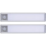 2er-Set Akku LED-Lichtleiste mit Bewegungssensor, 20,5 cm