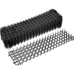 12er-Set Barriere-Gitter mit Spikes zur Tierabwehr, schwarz