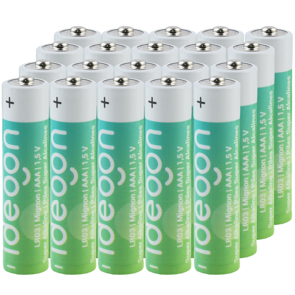 20er-Pack Super Alkaline Batterien AAA / LR03 (Micro), 1,5 Volt