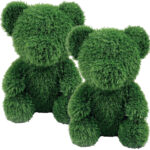 2er-Set Gras-Figur Deko Bär, gross