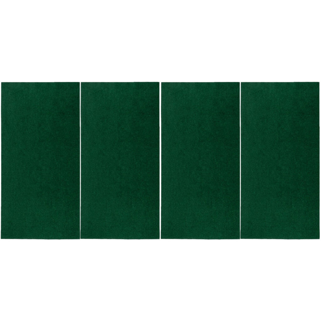 4er-Set Kunstrasenteppich, dunkelgrün, 100 x 200 cm