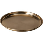 Serviertablett & Dekotablett aus Metall, 28 cm, gold