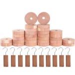 Zedernholz-Set aus 10 Zedernholz-Blöcken und 30 Zedernholz-Ringen