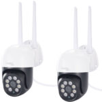 2er-Set WLAN PAN Tilt Outdoor Kamera, 2K, IP66