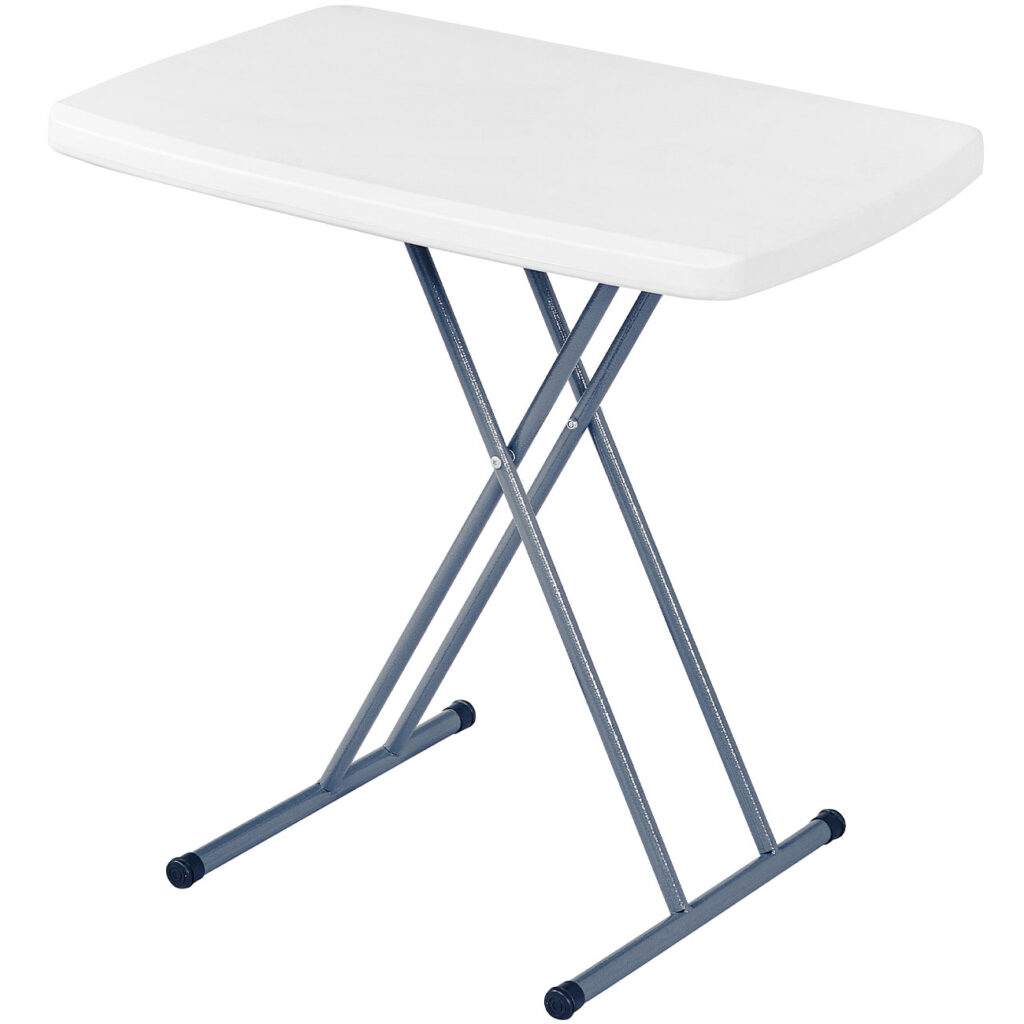 Camping Klapptisch, höhenverstellbar, weiss Camping Klapptisch, höhenverstellbar, weiss