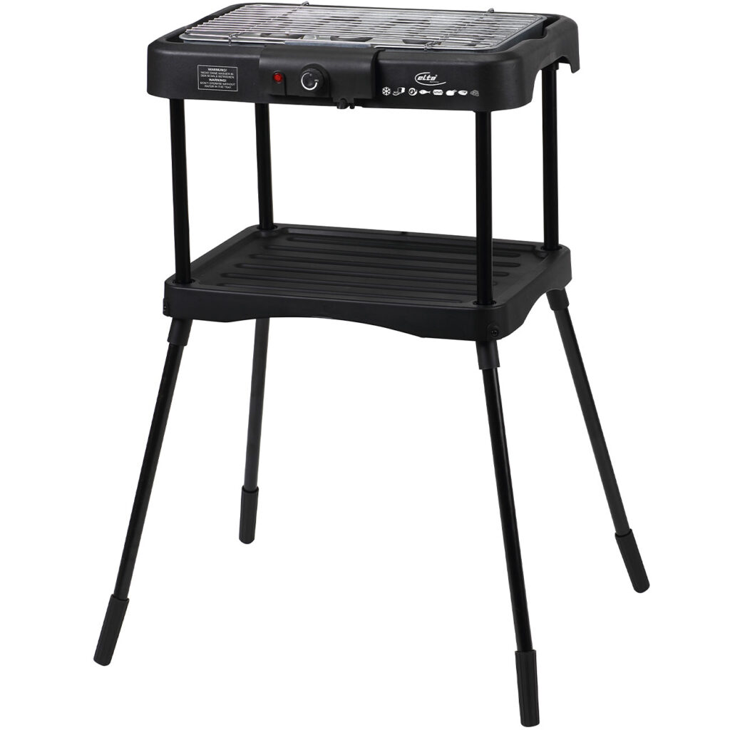 Elektrischer Standgrill, schwarz, 2000 Watt Elektrischer Standgrill, schwarz, 2000 Watt