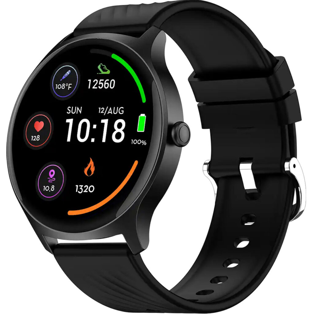 Fitnessuhr mit Sporttracking & Anruffunktion, schwarz