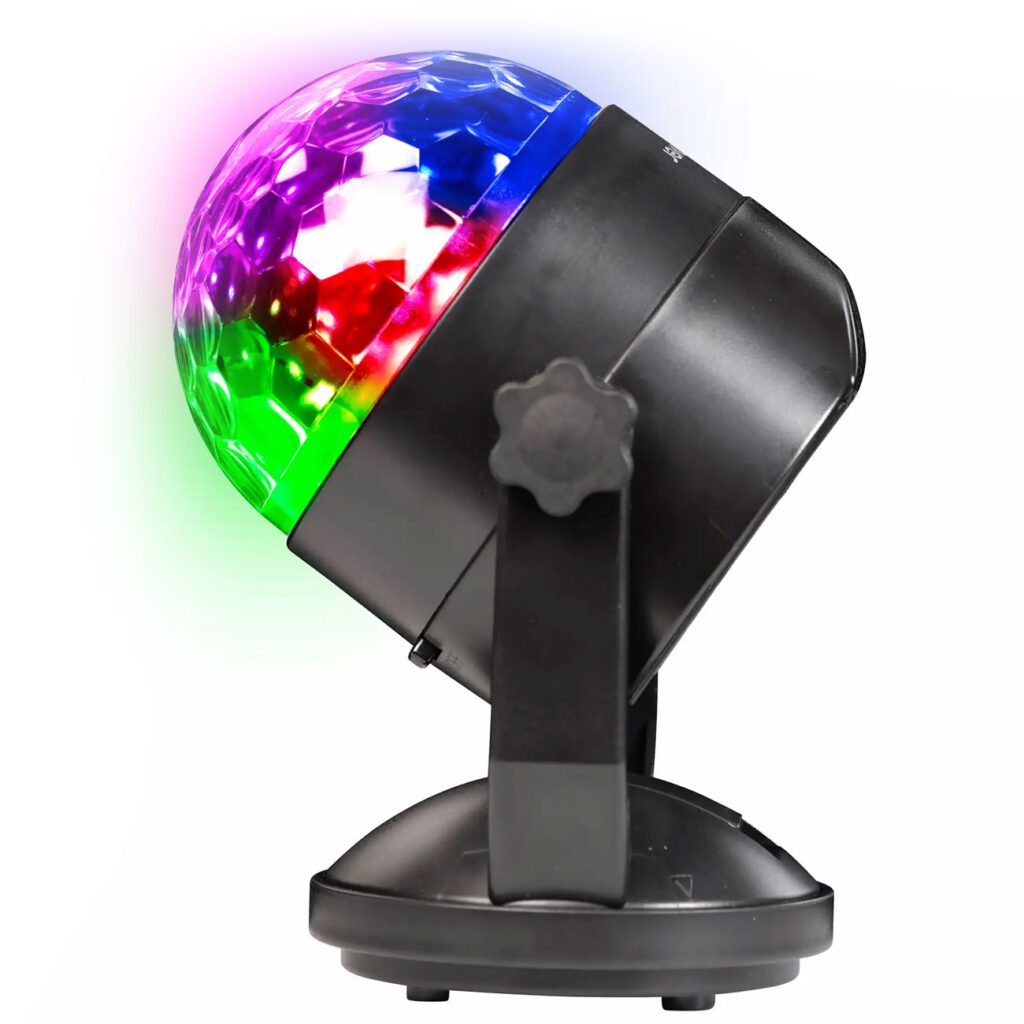 LED-Discokugel mit rotierendem Farblicht LED-Discokugel mit rotierendem Farblicht