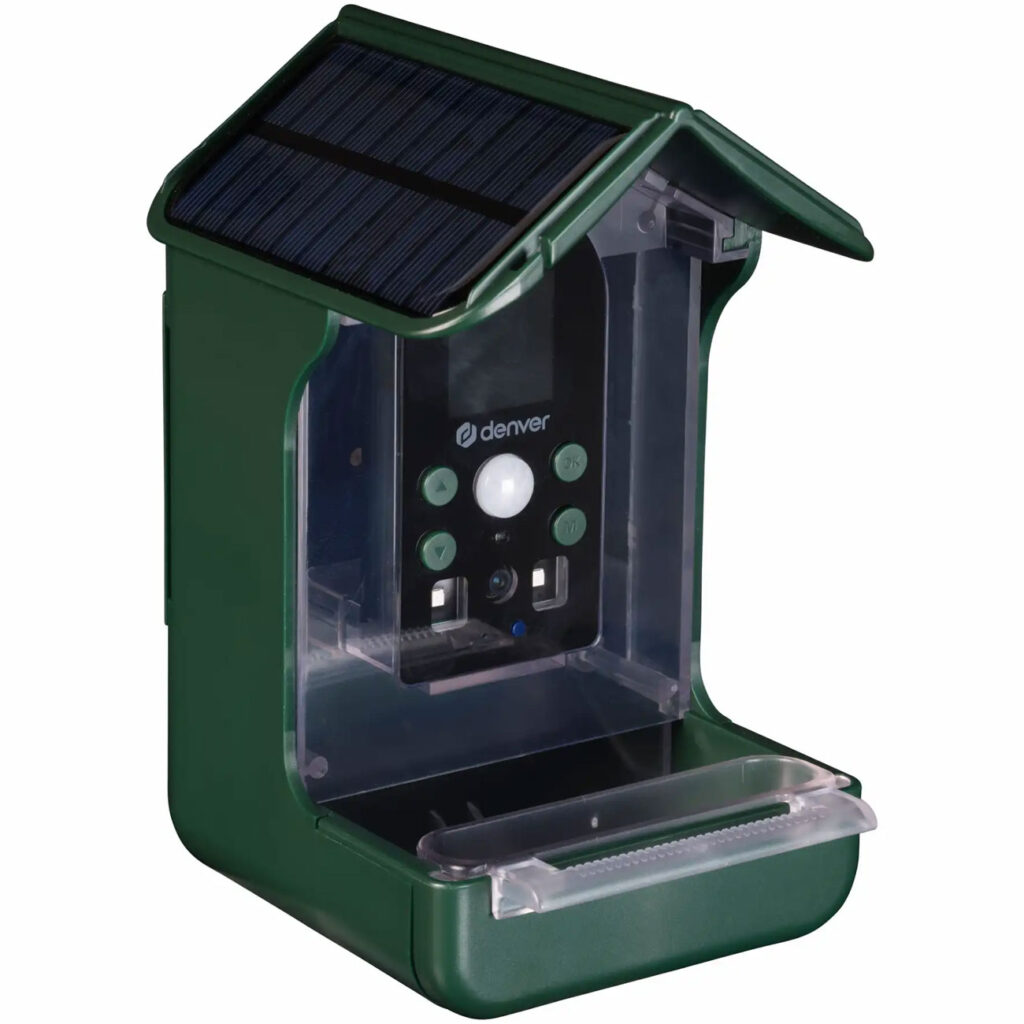 Vogel-Futterhaus mit Kamera und Solarpanel Vogel-Futterhaus mit Kamera und Solarpanel
