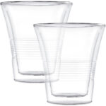 2er-Set edle Doppelwandgläser mit Riffelung, 330 ml