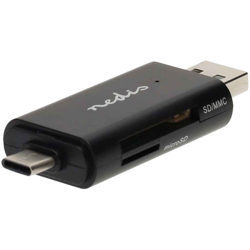 Dualer Kartenleser USB-C & USB-A, schwarz Dualer Kartenleser USB-C & USB-A, schwarz