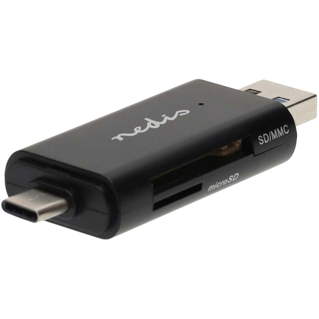 Dualer Kartenleser USB-C & USB-A, USB3.2 Gen1, schwarz Dualer Kartenleser USB-C & USB-A, USB3.2 Gen1, schwarz