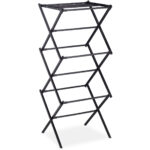 Wäscheständer klappbar & ausziehbar, 11 Stangen, schwarz