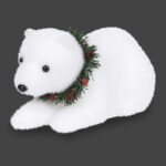 Dekoration Eisbär, liegend, 28 x 15 x 15 cm