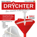 Trichter / DRYCHTER 2.0 mit Dosier Feder, 400ml, rot