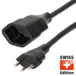 Verlängerungskabel, 9m, Stecker Typ 12, Kupplung Typ 13, schwarz