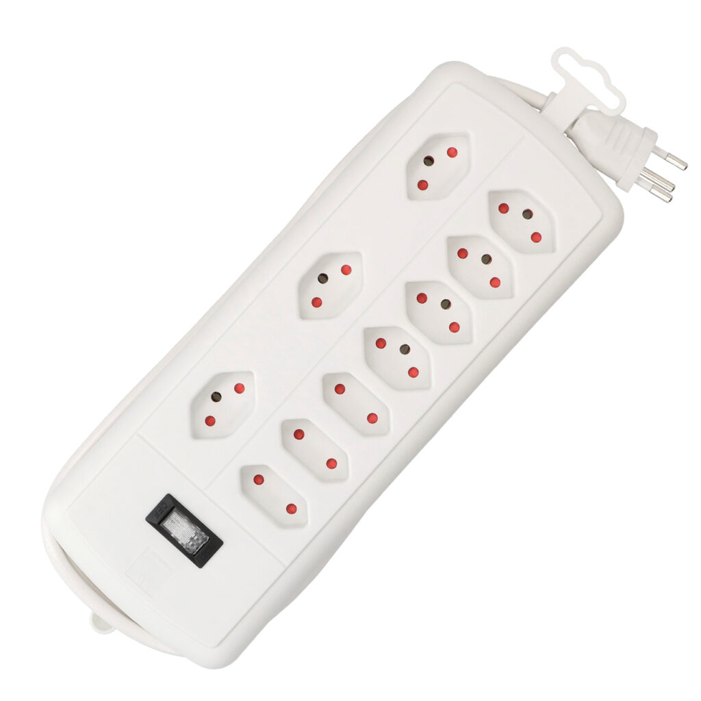 Steckdosenleiste Power-Station mit 7 Typ13 und 3 Typ11 Stecker und einem Schalter, weiss Steckdosenleiste Power-Station mit 7 Typ13 und 3 Typ11 Stecker und einem Schalter, weiss