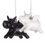 2er-Set Deko Rentier aus Porzellan, zum Aufhängen, schwarz & weiss, je 12,5 x 6 x 9 cm 2er-Set Deko Rentier aus Porzellan, zum Aufhängen, schwarz & weiss, je 12,5 x 6 x 9 cm