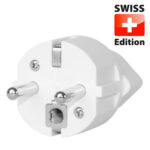 Reise- und Übergangsstecker, Adapter Europa, Steckdose Schweiz, 10 A / 230 V