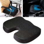 Sitzkissen mit Memory-Foam, ergonomisches Bürokissen mit Gel-Einlage, 45 x 36 x 7 cm 
