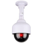 Überwachungskamera-Attrappe mit LED-Licht, Sicherheitskamera Dummy, weiss, schwarz