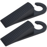 2er Set Türkeile aus Kunststoff, schwarz, Türstopper mit Haken 2er Set Türkeile aus Kunststoff, schwarz, Türstopper mit Haken