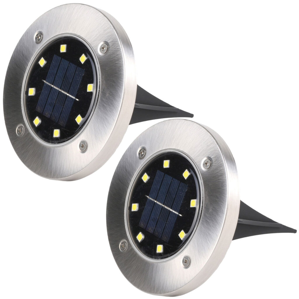 2er Set LED Garten Bodenleuchte, Solar, IP44 2er Set LED Garten Bodenleuchte, Solar, IP44