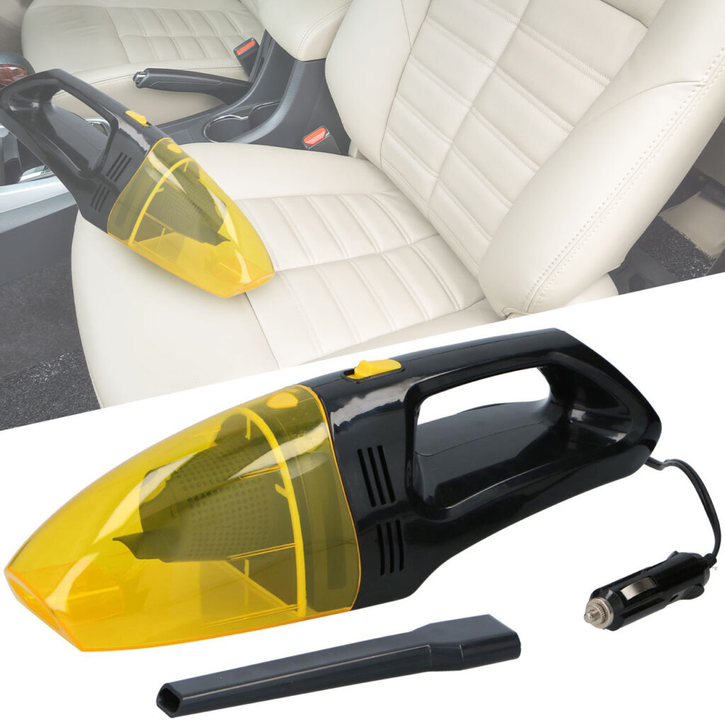 Handstaubsauger Auto, Nass- und Trockensauger, schwarz, gelb, 32,5 x 10,6 x 10,4 cm