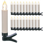 LED-Weihnachtsbaumkerzen kabellos mit Fernbedienung, 20er Set, weiss LED-Weihnachtsbaumkerzen kabellos mit Fernbedienung, 20er Set, weiss