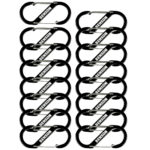 16er Set Doppel Karabinerhaken, S-Clip, 4 x 9 cm