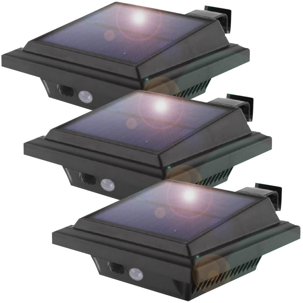 3er Set Wandleuchte mit PIR-Bewegungsmelder, 158 lm, IP65