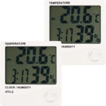 2er-Set Digitales Hygrometer und Thermometer mit Aussenfühler, Uhr und Wecker 2er-Set Digitales Hygrometer und Thermometer mit Aussenfühler, Uhr und Wecker