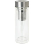 Glas-Trinkflasche mit Siebeinsatz