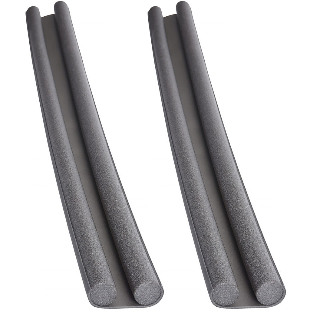 2er-Set Türbodendichtung, grau, Zugluft-Stopper für Türstärken bis 3,5 cm und 98 cm Breite